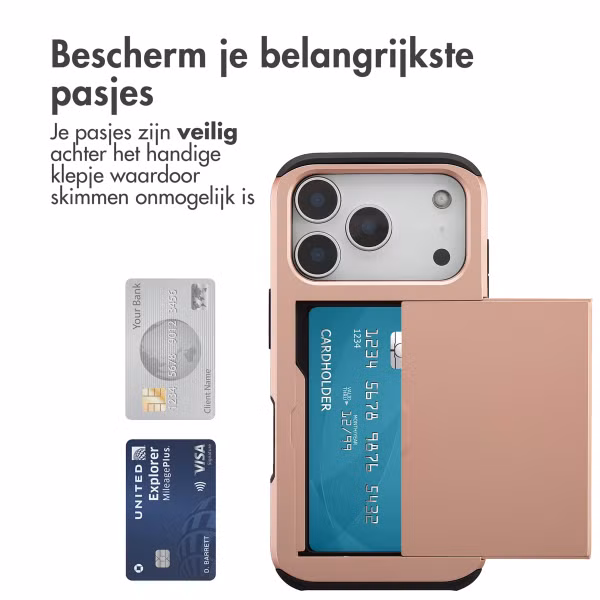 imoshion Backcover met pasjeshouder Apple iPhone 17 Pro - Rosé Goud