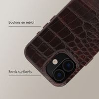 Selencia Croco Backcover met MagSafe Apple iPhone 16 - Choco Brown