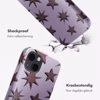 Selencia Vivid Backcover met MagSafe Apple iPhone 13 - Stars Plum Lilac