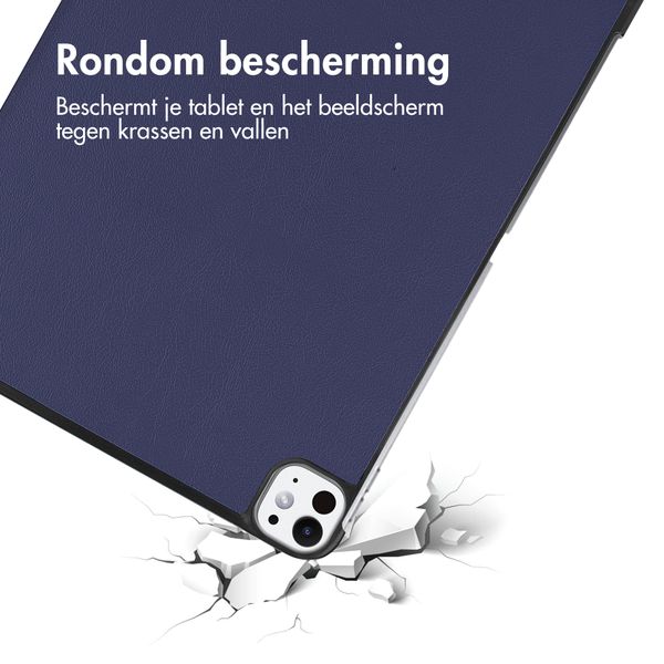 imoshion Trifold Bookcase Apple iPad Pro 11 (2025) M5 / (2024) M4 - Donkerblauw