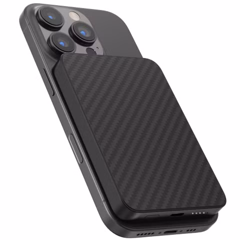 Accezz Kevlar Powerbank 5.000 mAh - MagSafe en Qi - Zwart