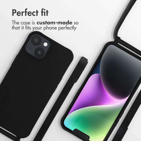 imoshion Silicone Case with Strap Apple iPhone 14 - Black