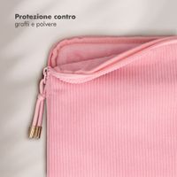 Selencia Corduroy Laptop hoes 15-16 inch - Laptopsleeve - Soft Blush