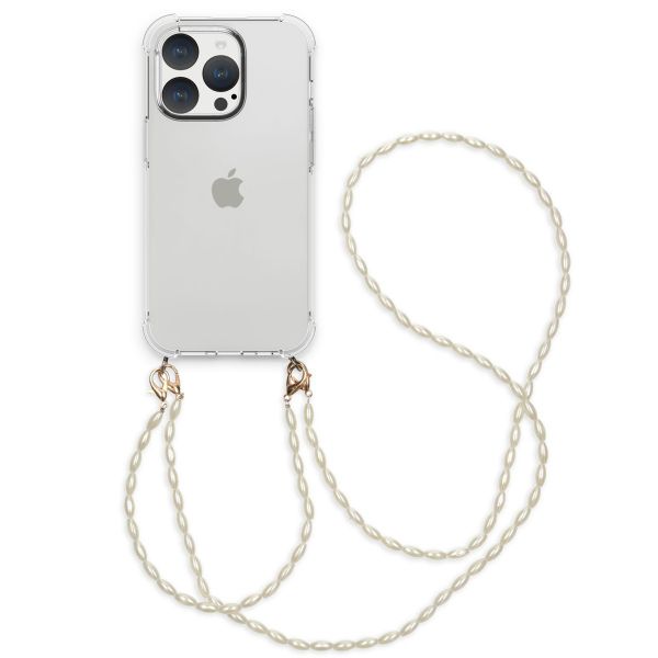 imoshion Backcover met koord + armband - Parels Apple iPhone 15 Pro - Transparant