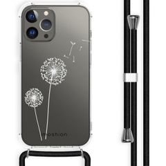 imoshion Design hoesje met koord iPhone 13 Pro Max - Paardenbloem - Wit