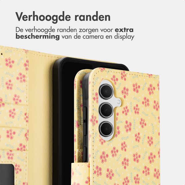 imoshion Design Bookcase Samsung Galaxy A36 - Sunny Yellow Petite Flowers