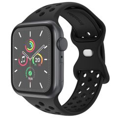 imoshion Sport⁺ bandje Apple Watch Series 1 t/m 11 / SE / Ultra (44/45/46/49 mm) - Maat S/M - Zwart
