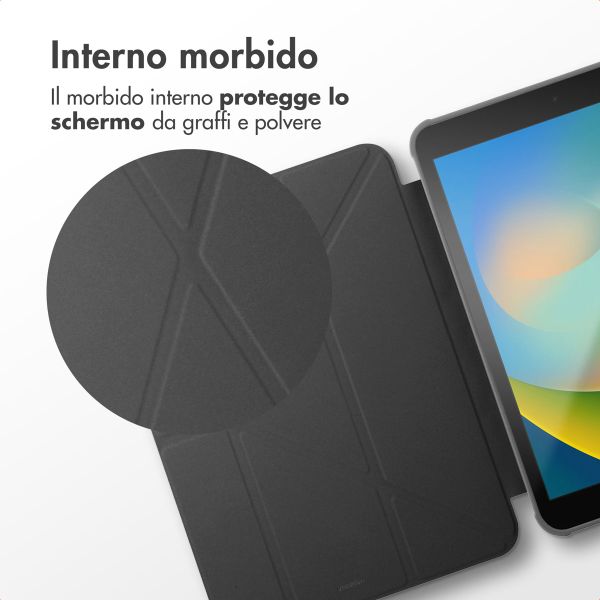 imoshion Origami Bookcase Apple iPad 9 (2021) 10.2 inch / iPad 8 (2020) 10.2 inch / iPad 7 (2019) 10.2 inch - Zwart