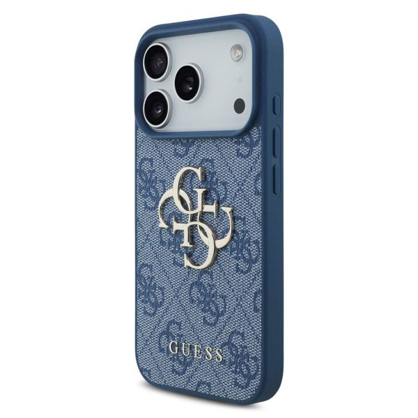 Guess 4G Metal Logo Backcover Apple iPhone 17 Pro Max - Blauw