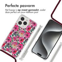 imoshion Design hoesje met koord Apple iPhone 15 Pro Max - Flower Water