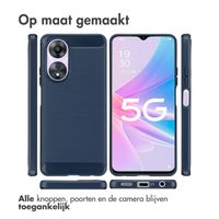 imoshion Brushed Backcover Oppo A58 (4G) - Donkerblauw