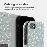imoshion Design Bookcase Apple iPhone 17e / 16e - Smoke Green Flowers