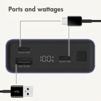 imoshion Ultra Series Aluminium Powerbank 20,000 mAh - Quick Charge and Power Delivery - Cobalt Blue
