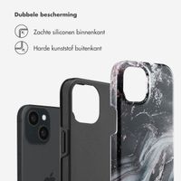 Selencia Vivid Tough Backcover iPhone 15  - Chic Marble Black