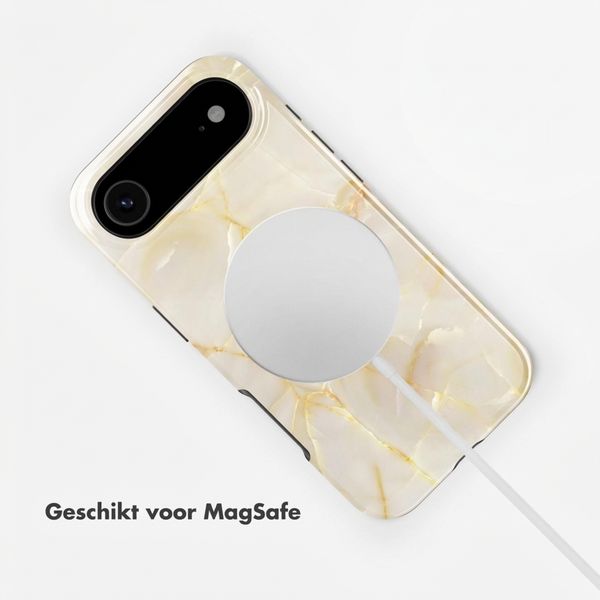 Selencia Vivid Backcover met MagSafe Apple iPhone Air - Golden Beige Marble