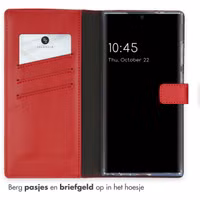 Selencia Echt Leren Bookcase Samsung Galaxy S24 Ultra - Rood