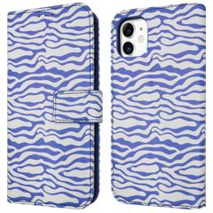 imoshion Design Bookcase Apple iPhone 11 - White Blue Stripes