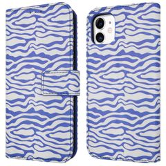 imoshion Design Bookcase iPhone 11 - White Blue Stripes