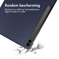 imoshion Trifold Bookcase Samsung Tab S10 Plus / Tab S9 FE Plus / Tab S9 Plus 12.4 inch - Donkerblauw