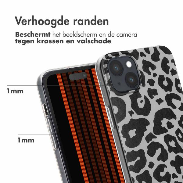 imoshion Design hoesje iPhone 15 Plus - Luipaard / Zwart