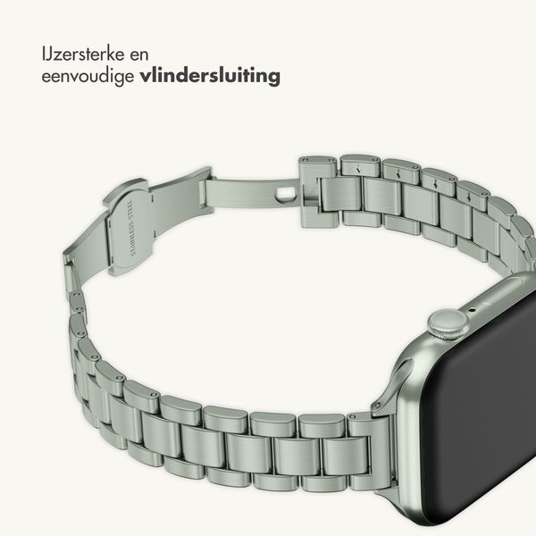 Selencia Slim Steel schakelbandje Apple Watch | 38/40/41/42 mm - Zilver