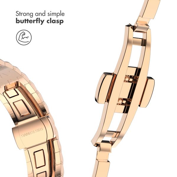 Selencia Steel Dragon Band Apple Watch | 44/45/46/49 mm - Rose Gold