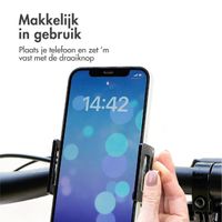 imoshion Mini Aluminium telefoonhouder fiets - Lichtgewicht - Verstelbaar - Zwart