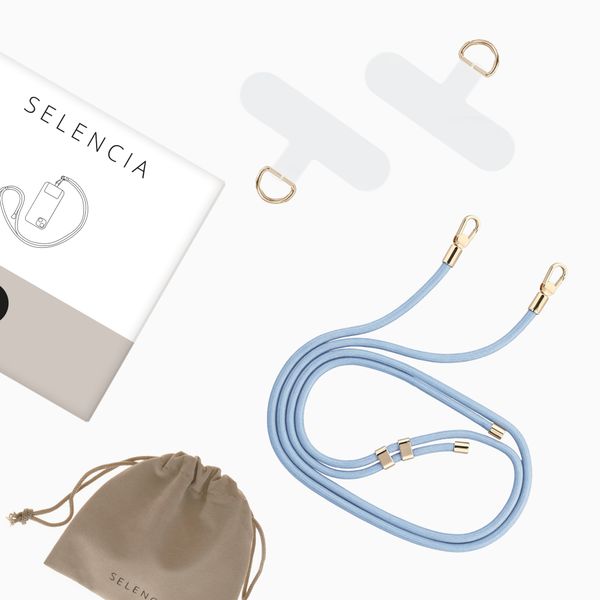 Selencia Universeel Telefoonkoord met 2 haken - verstelbaar - Powder Blue