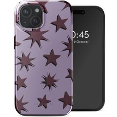 Selencia Vivid Case with MagSafe Apple iPhone 15 - Stars Plum Lilac