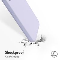 Accezz Liquid Silicone Back Cover with MagSafe Apple iPhone 17e / 16e - Purple