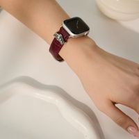 Burga Genuine Leather Band Apple Watch | 38/40/41/42 mm - Mobwife / Silver