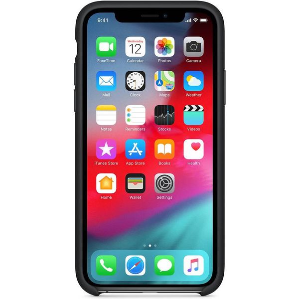 Apple Silicone Backcover iPhone Xs / X - Black