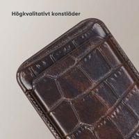 Selencia Croco Card Holder with MagSafe - Choco Brown