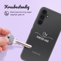 Gepersonaliseerd hoesje met sierlijk hartje Samsung Galaxy A54 (5G)- Transparant