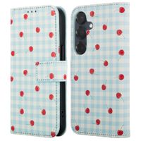 imoshion Design Bookcase Samsung Galaxy S25 - Cherry Check