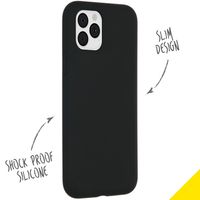 Accezz Liquid Silicone Backcover Apple iPhone 11 Pro - Zwart