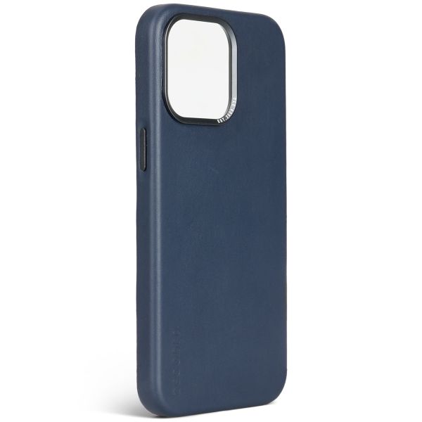 Decoded Leather Backcover MagSafe iPhone 15 Pro - Navy