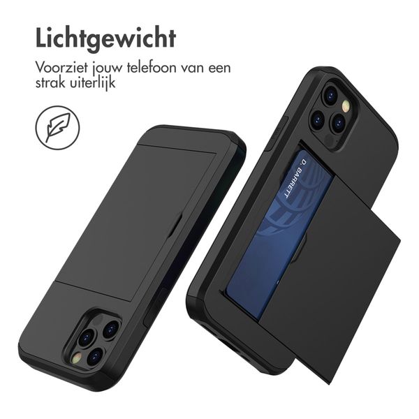imoshion Backcover met pasjeshouder Apple iPhone 12 Pro Max - Zwart