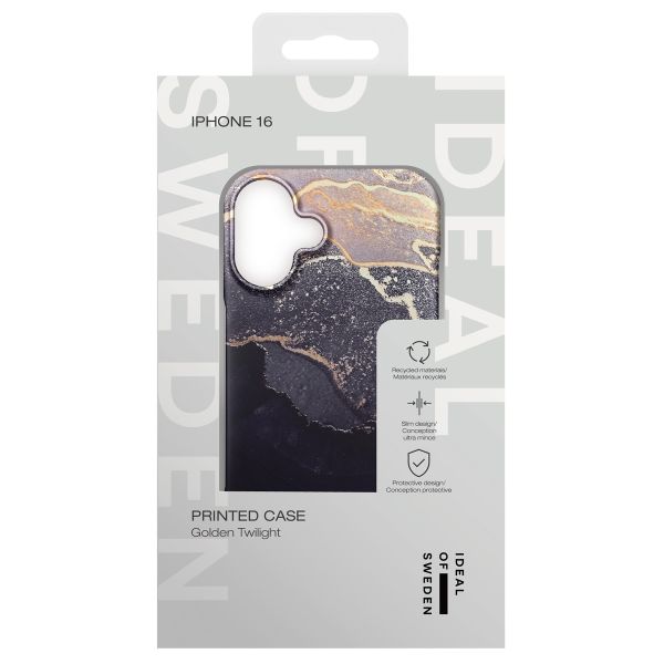 iDeal of Sweden Fashion Backcover Apple iPhone 16 - Golden Twilight Marble