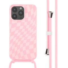imoshion Siliconen design hoesje met koord Apple iPhone 14 Pro Max - Retro Pink