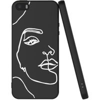 imoshion Design hoesje iPhone 5 / 5s / SE - Abstract Gezicht - Wit