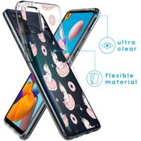 imoshion Design hoesje Samsung Galaxy A21s - Donut Eenhoorn - Roze