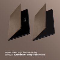 Selencia Riva Bookcase Samsung Galaxy Tab S11 - Mocha Brown