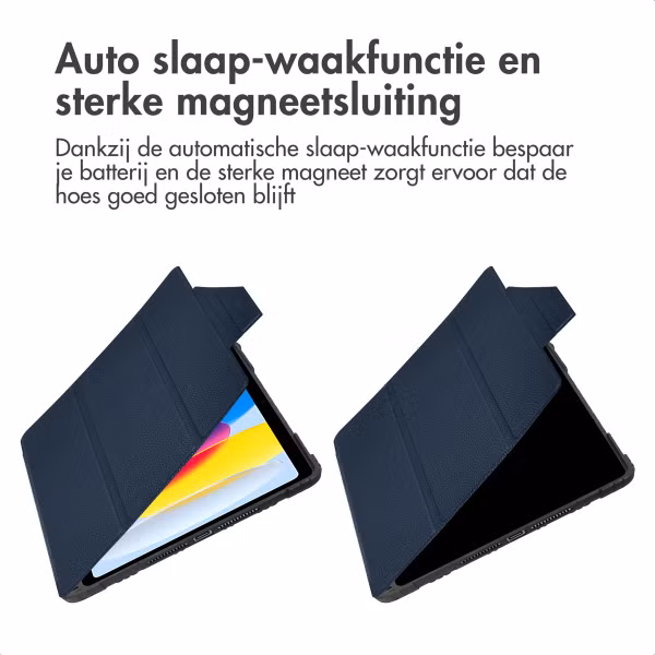 Accezz Rugged Trifold Bookcase Apple iPad 11 (2025) 11 inch A16 / iPad 10 (2022) 10.9 inch - Donkerblauw
