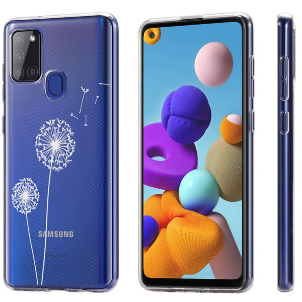 imoshion Design hoesje Samsung Galaxy A21s - Paardenbloem - Wit