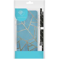 imoshion Design hoesje met koord iPhone 11 - Grafisch Koper - Blauw