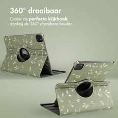 imoshion 360° Draaibare Design Bookcase Apple iPad Pro 11 (2022 / 2021 / 2020 / 2018) - Green Flowers