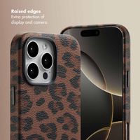 Selencia Sabi Back Cover Panther Print with MagSafe Apple iPhone 16 Pro Max - Mocha Brown