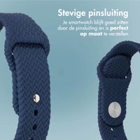 imoshion Siliconen geweven bandje Apple Watch Series 1 t/m 9 / SE (38/40/41 mm) | Series 10 / 11 (42 mm) - Donkerblauw