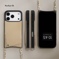 Selencia Nova Phone Case with Cord and Card Holder Apple iPhone 17 Pro - Beige